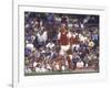 Cincinnati Redlegs' Catcher Johnny Bench in Action Alone-John Dominis-Framed Premium Photographic Print