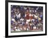 Cincinnati Redlegs' Catcher Johnny Bench in Action Alone-John Dominis-Framed Premium Photographic Print