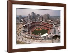 Cincinnati Reds Stadium Opening Game Sports-Mike Smith-Framed Art Print