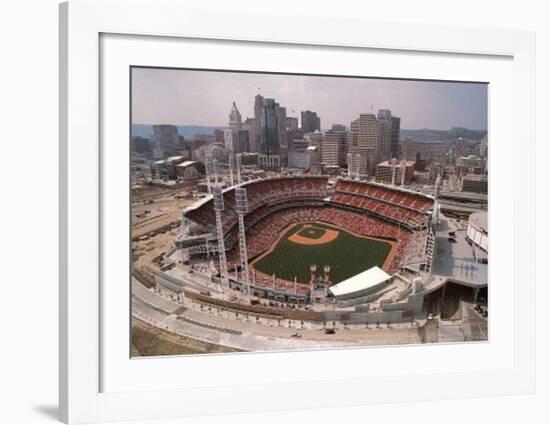 Cincinnati Reds Stadium Opening Game Sports-Mike Smith-Framed Art Print