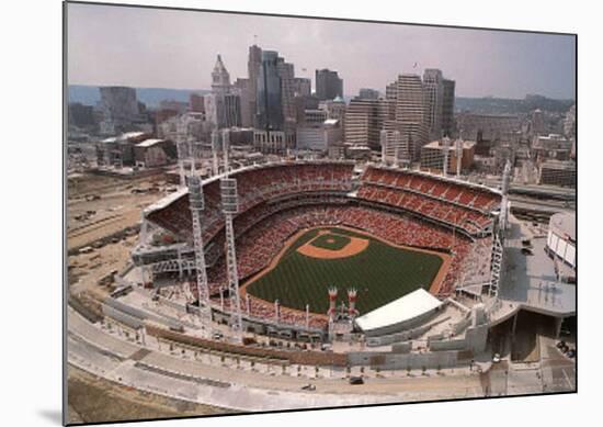 Cincinnati Reds Stadium Opening Game Sports-Mike Smith-Mounted Art Print
