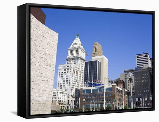 Cincinnati Skyline, Ohio, United States of America, North America-Richard Cummins-Framed Stretched Canvas