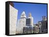 Cincinnati Skyline, Ohio, United States of America, North America-Richard Cummins-Framed Stretched Canvas