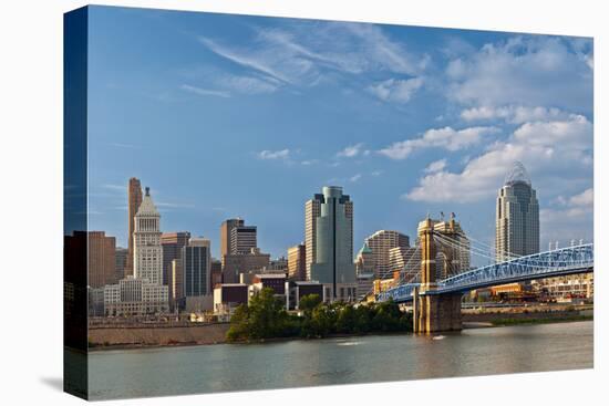 Cincinnati Skyline.-rudi1976-Stretched Canvas