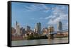 Cincinnati Skyline.-rudi1976-Framed Stretched Canvas