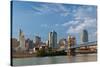 Cincinnati Skyline.-rudi1976-Stretched Canvas