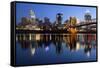 Cincinnati Skyline.-rudi1976-Framed Stretched Canvas