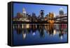 Cincinnati Skyline.-rudi1976-Framed Stretched Canvas