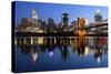 Cincinnati Skyline.-rudi1976-Stretched Canvas