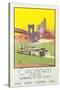 Cincinnati Travel Poster-null-Stretched Canvas