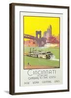 Cincinnati Travel Poster-null-Framed Art Print