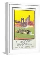 Cincinnati Travel Poster-null-Framed Art Print