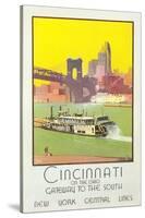 Cincinnati Travel Poster-null-Stretched Canvas