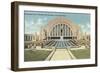 Cincinnati Union Terminal and Fountain, Cincinnati, Ohio-null-Framed Art Print