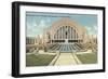 Cincinnati Union Terminal and Fountain, Cincinnati, Ohio-null-Framed Art Print