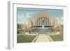 Cincinnati Union Terminal and Fountain, Cincinnati, Ohio-null-Framed Art Print