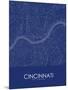 Cincinnati, United States of America Blue Map-null-Mounted Poster