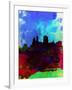 Cincinnati Watercolor Skyline-NaxArt-Framed Art Print