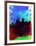 Cincinnati Watercolor Skyline-NaxArt-Framed Art Print