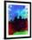 Cincinnati Watercolor Skyline-NaxArt-Framed Art Print