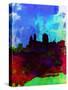 Cincinnati Watercolor Skyline-NaxArt-Stretched Canvas