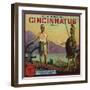 Cincinnatus Brand - Redlands, California - Citrus Crate Label-Lantern Press-Framed Art Print