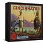 Cincinnatus Brand - Redlands, California - Citrus Crate Label-Lantern Press-Framed Stretched Canvas