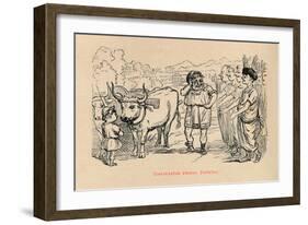 'Cincinnatus chosen Dictator', 1852-John Leech-Framed Giclee Print