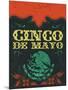 Cinco De Mayo - Mexican Holiday Vintage Vector Poster - Grunge Effects Can Be Easily Removed-Julio Aldana-Mounted Art Print