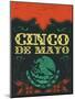 Cinco De Mayo - Mexican Holiday Vintage Vector Poster - Grunge Effects Can Be Easily Removed-Julio Aldana-Mounted Art Print