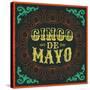 Cinco De Mayo - Vintage Mexican Traditional Holiday Design - Vector Poster Card-Julio Aldana-Stretched Canvas