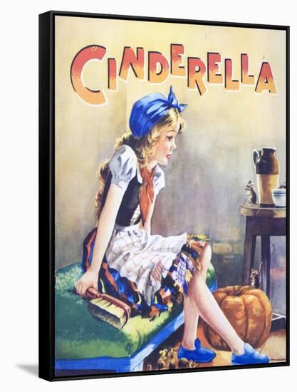 Cindarella with Pumpkin and Mice-Michael Nicholson-Framed Stretched Canvas