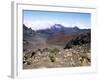 Cinder Cone and Iron-Rich Lava Weathered to Brown Oxide in the Crater of Haleakala-Robert Francis-Framed Photographic Print