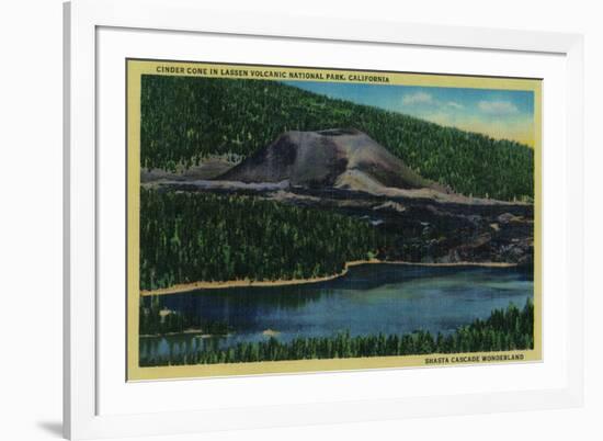 Cinder Cone in Lassen Volcanic National Park - Mt. Lassen-Lantern Press-Framed Premium Giclee Print