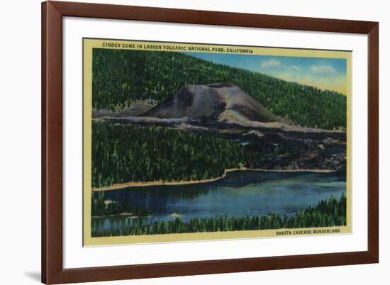 Cinder Cone in Lassen Volcanic National Park - Mt. Lassen-Lantern Press-Framed Premium Giclee Print