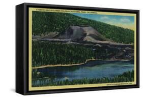 Cinder Cone in Lassen Volcanic National Park - Mt. Lassen-Lantern Press-Framed Stretched Canvas