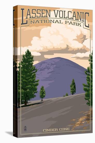 Cinder Cone - Lassen Volcanic National Park, CA-Lantern Press-Stretched Canvas