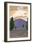 Cinder Cone - Lassen Volcanic National Park, CA-Lantern Press-Framed Art Print