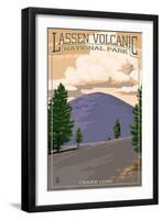 Cinder Cone - Lassen Volcanic National Park, CA-Lantern Press-Framed Art Print