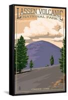 Cinder Cone - Lassen Volcanic National Park, CA-Lantern Press-Framed Stretched Canvas