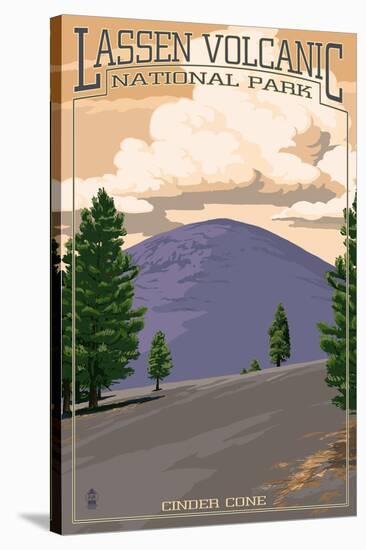 Cinder Cone - Lassen Volcanic National Park, CA-Lantern Press-Stretched Canvas