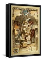 Cinderella and Her Sisters, Illustration for Fairy Tale-Charles Perrault-Framed Stretched Canvas