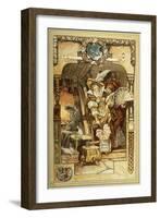 Cinderella and Her Sisters, Illustration for Fairy Tale-Charles Perrault-Framed Giclee Print