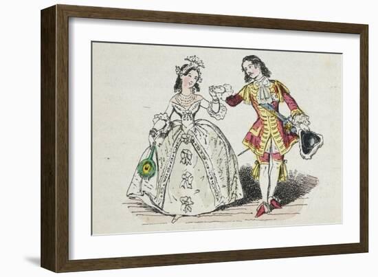 Cinderella and Prince-Theodor Hosemann-Framed Giclee Print