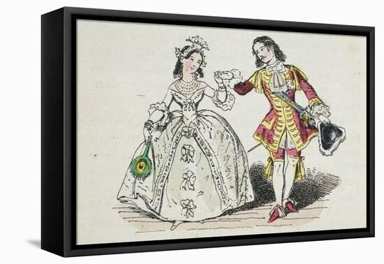 Cinderella and Prince-Theodor Hosemann-Framed Stretched Canvas
