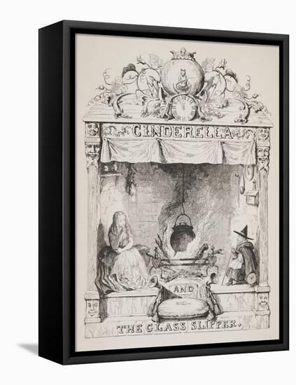 Cinderella and the Glass Slipper-George Cruikshank-Framed Stretched Canvas