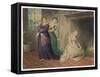 Cinderella by the Fireside is Taunted by Her Two Sisters Before Leaving for the Ball-Henry Richter-Framed Stretched Canvas