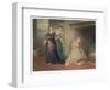 Cinderella by the Fireside is Taunted by Her Two Sisters Before Leaving for the Ball-Henry Richter-Framed Art Print