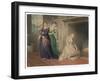 Cinderella by the Fireside is Taunted by Her Two Sisters Before Leaving for the Ball-Henry Richter-Framed Art Print