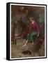Cinderella by the Fireside-Warwick Goble-Framed Stretched Canvas